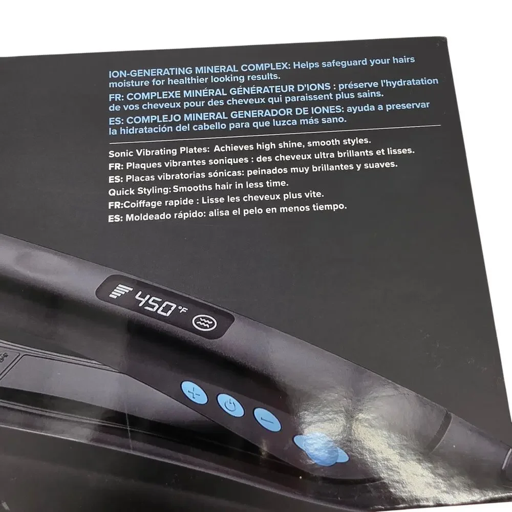 Bio Ionic 10X 1” Ceramic Pro Hair Styling Iron Hair W/ Graphene MX Round Brush
